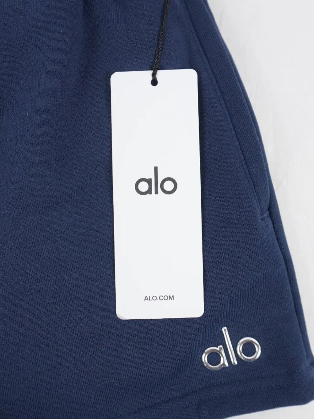 Alo Accolade Relaxed Fit French Terry Shorts In Navy - Women's Size Small - NWT